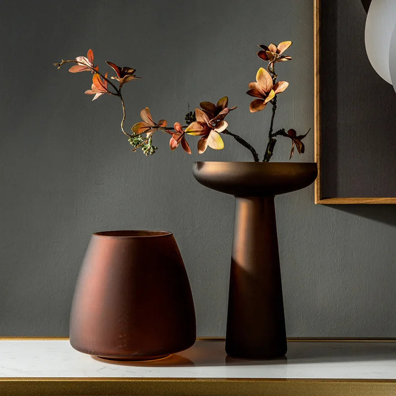 Frosted Glass Vase | Nordic Home Decor