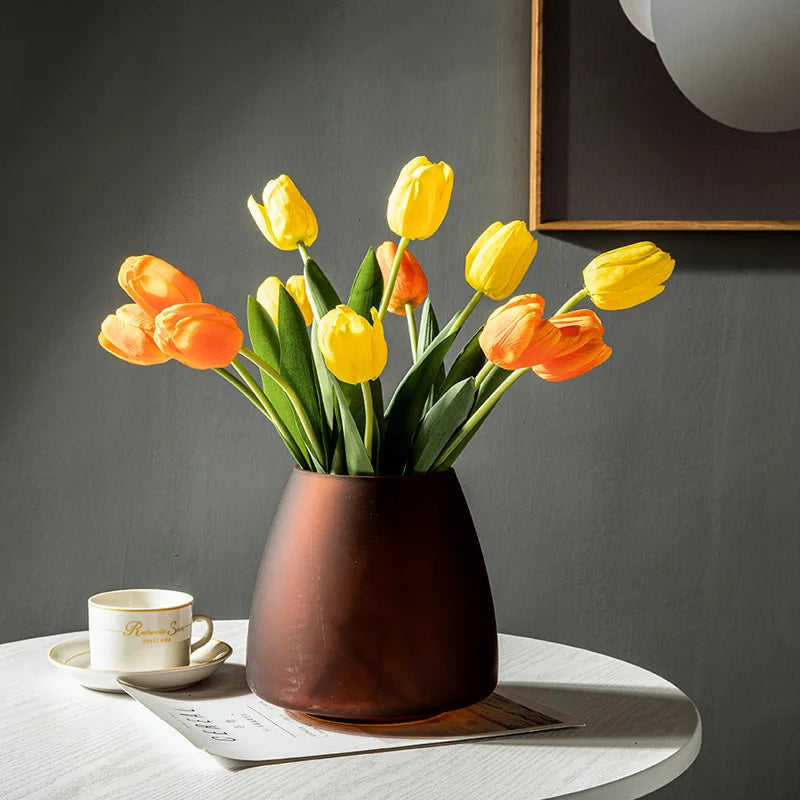 Frosted Glass Vase | Nordic Home Decor