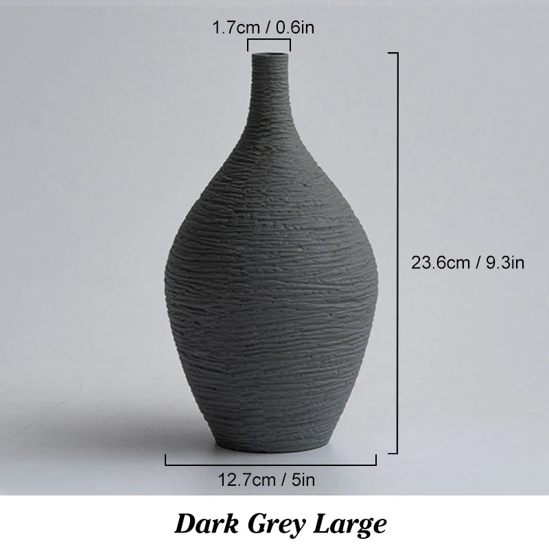 Havona Home Nordic Luxury Narrow Mouth Ceramic Vase — detail shot