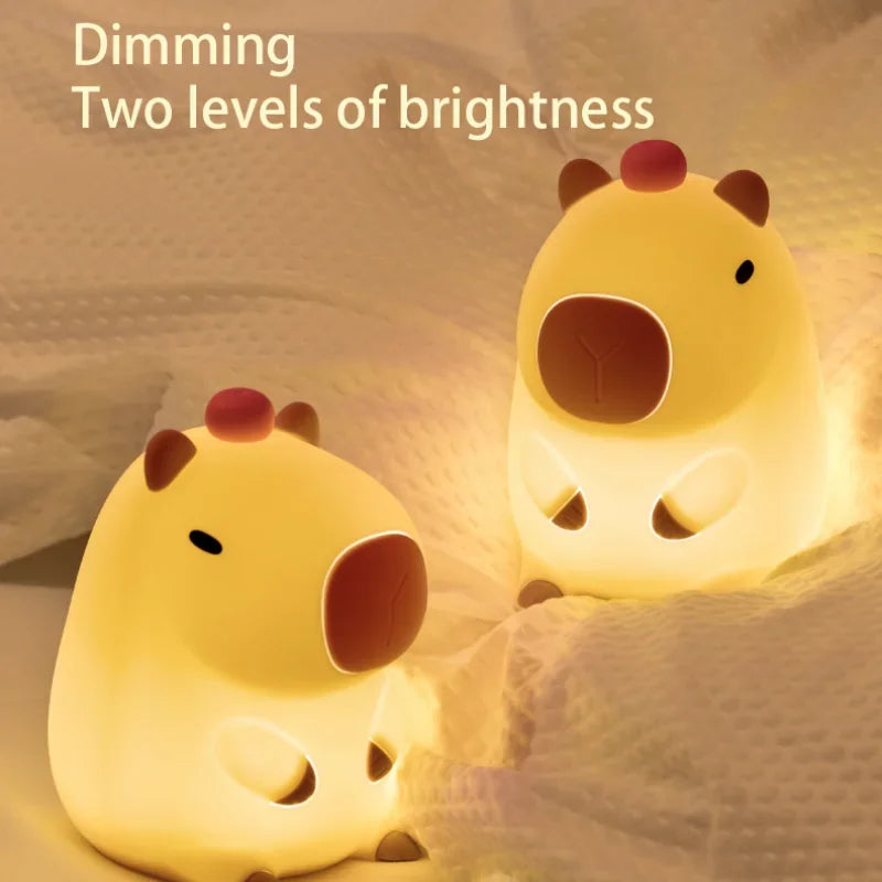 Capybara Night Light | Soft Bedside Lamp