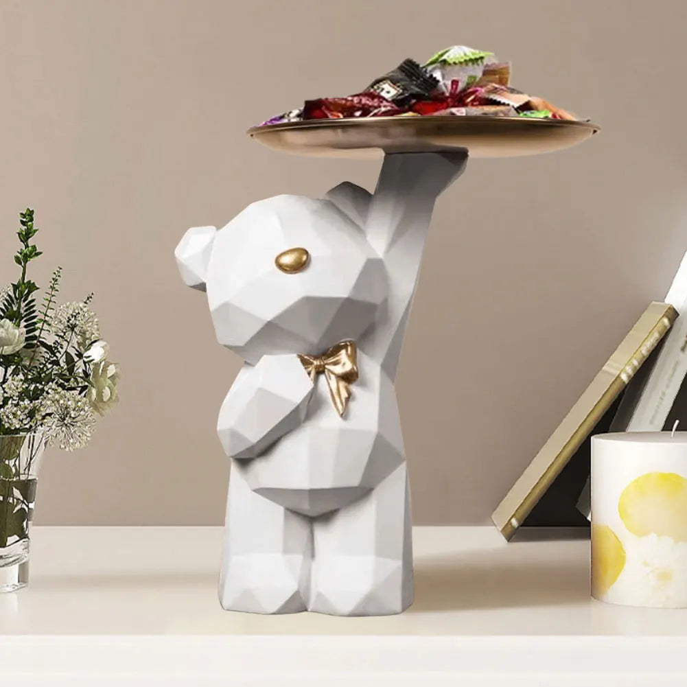 Geometric Bear Tray | Modern Storage Decor