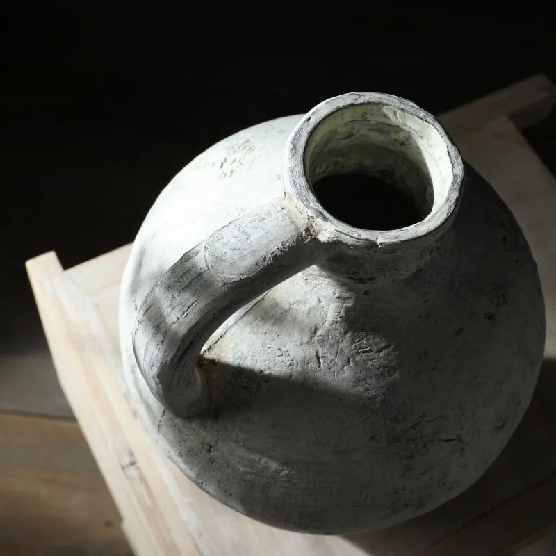 Havona Home Artisanal Distressed Ceramic Vase — full product view