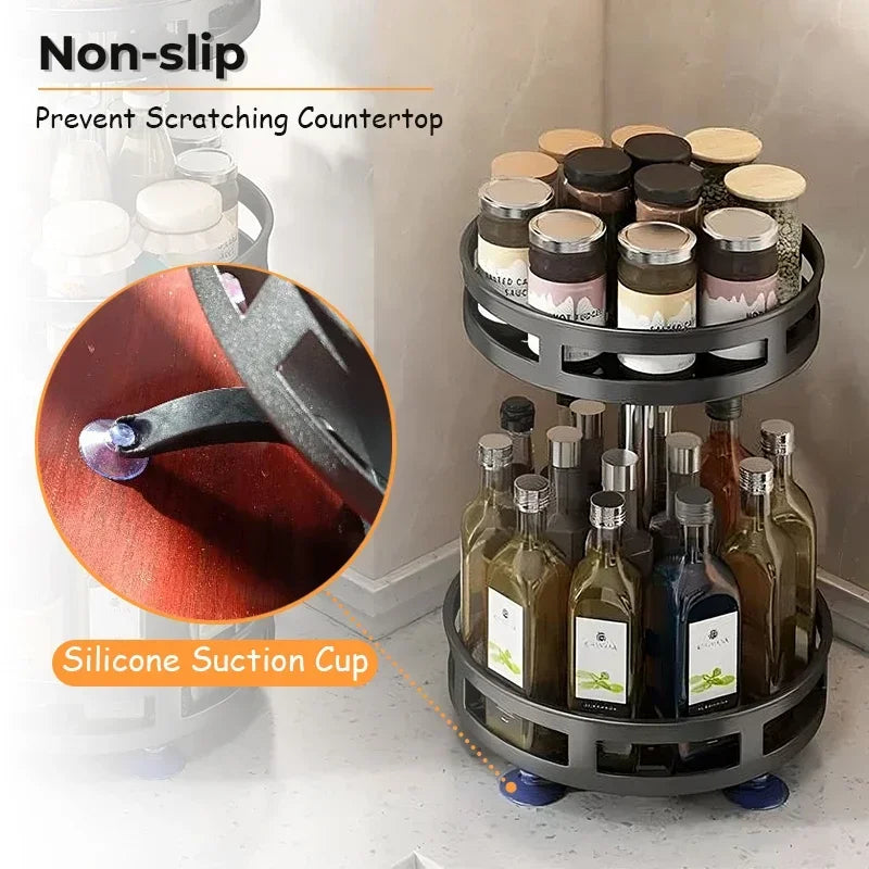 Rotating Spice Rack | 360° Carbon Steel