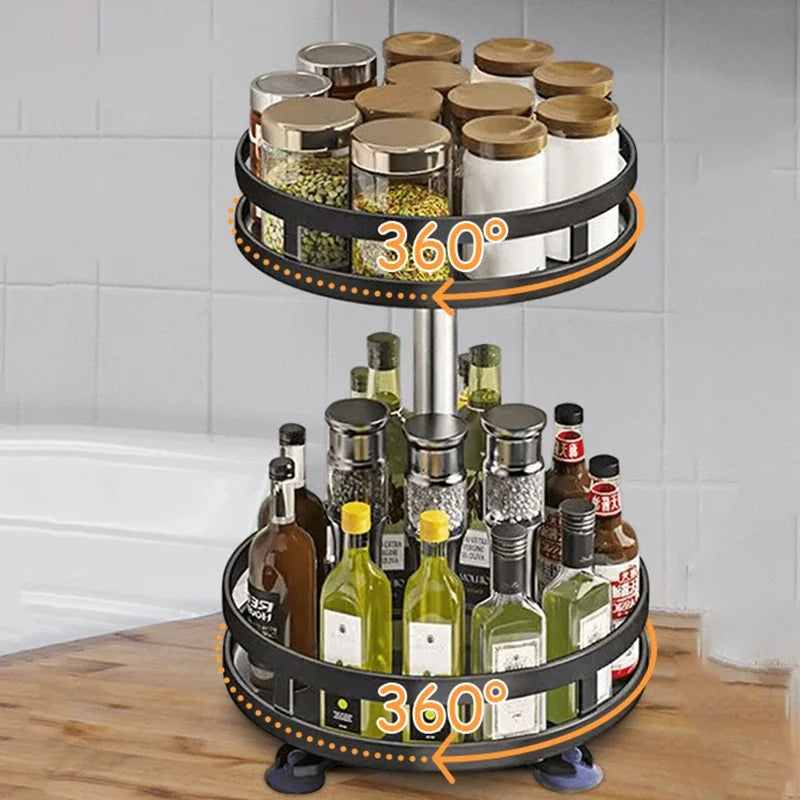 Rotating Spice Rack | 360° Carbon Steel