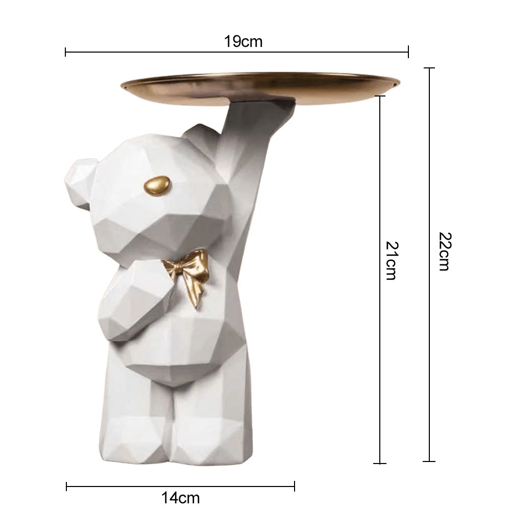 Geometric Bear Tray | Modern Storage Decor