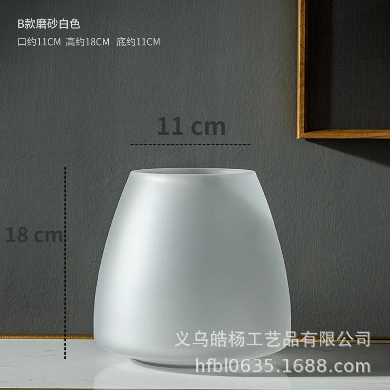 Frosted Glass Vase | Nordic Home Decor