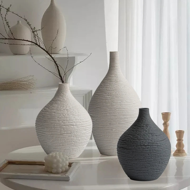 Havona Home Nordic Luxury Narrow Mouth Ceramic Vase — shown from a different angle