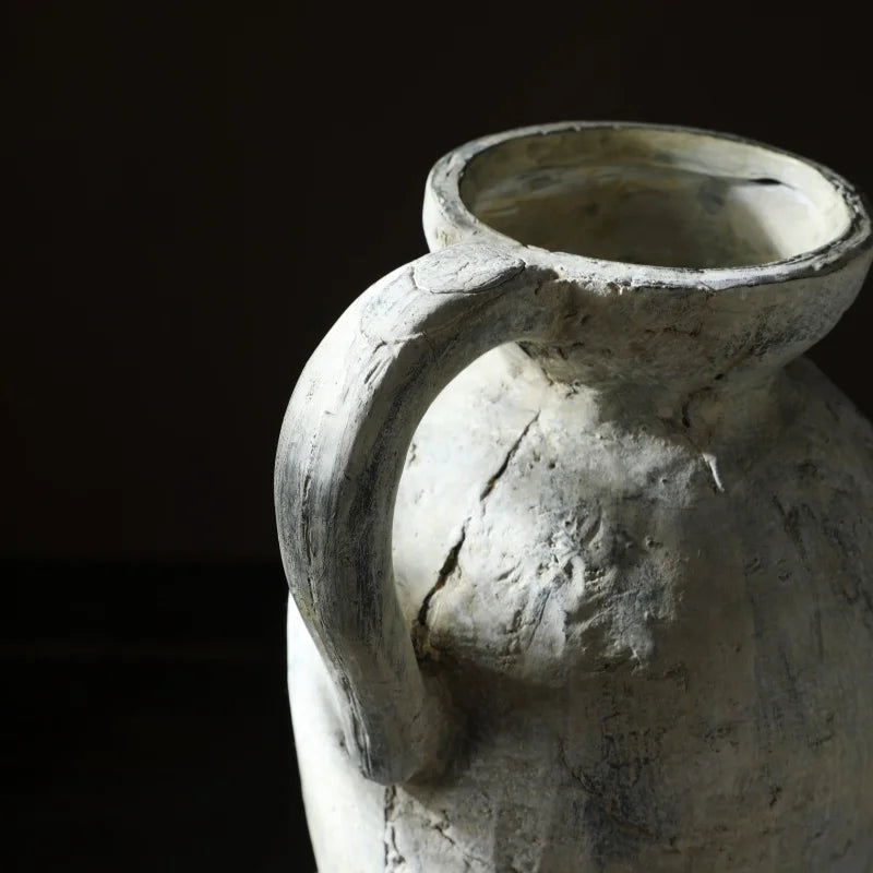 Havona Home Artisanal Distressed Ceramic Vase — another angle showing the finish