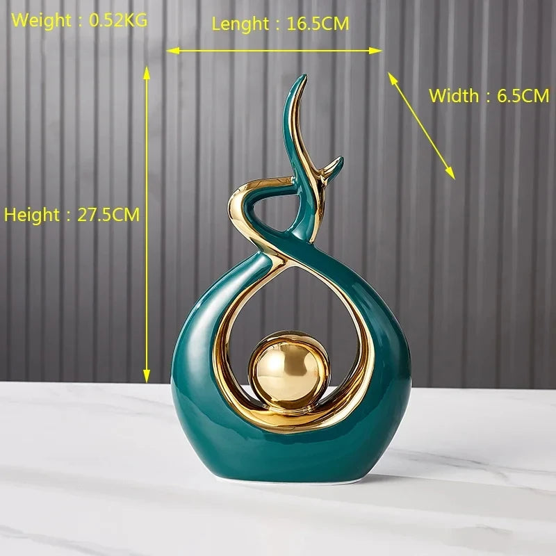 Havona Home Nordic Ceramic Figurine — styled display view