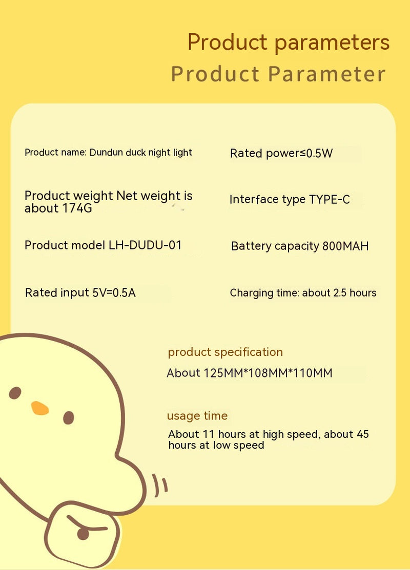 Duck Night Light | SlumberDuck Touch Lamp