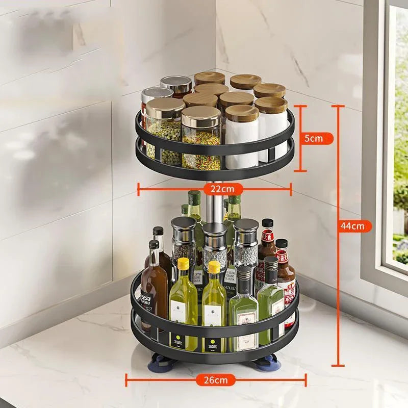Rotating Spice Rack | 360° Carbon Steel