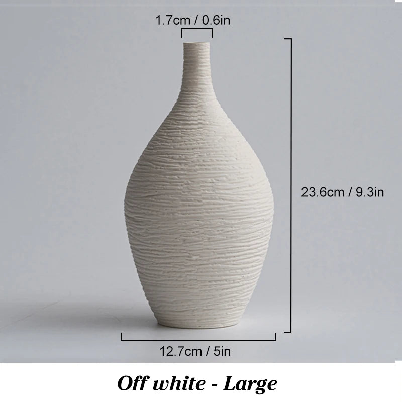 Havona Home Nordic Luxury Narrow Mouth Ceramic Vase — full product view