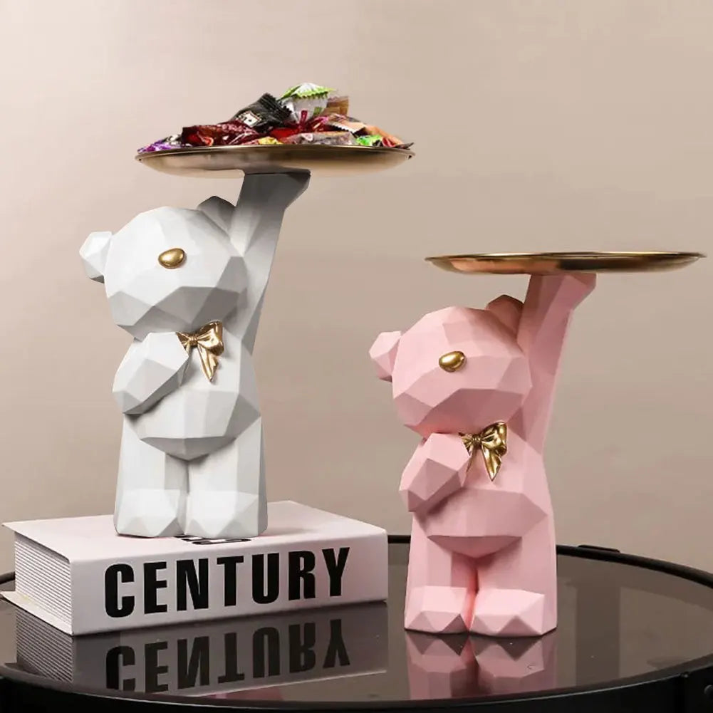 Geometric Bear Tray | Modern Storage Decor