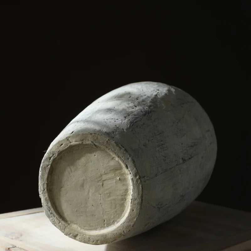 Havona Home Artisanal Distressed Ceramic Vase — close-up texture detail