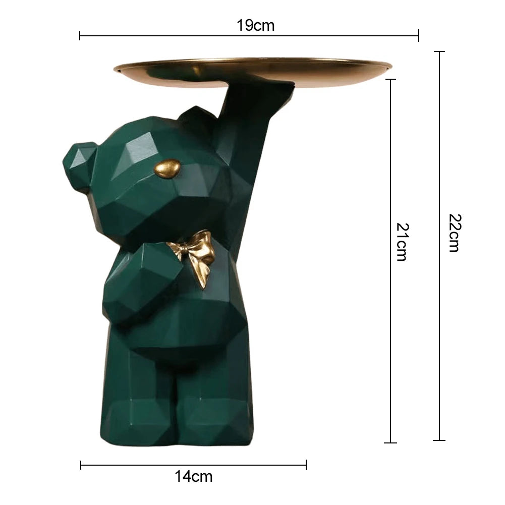 Geometric Bear Tray | Modern Storage Decor