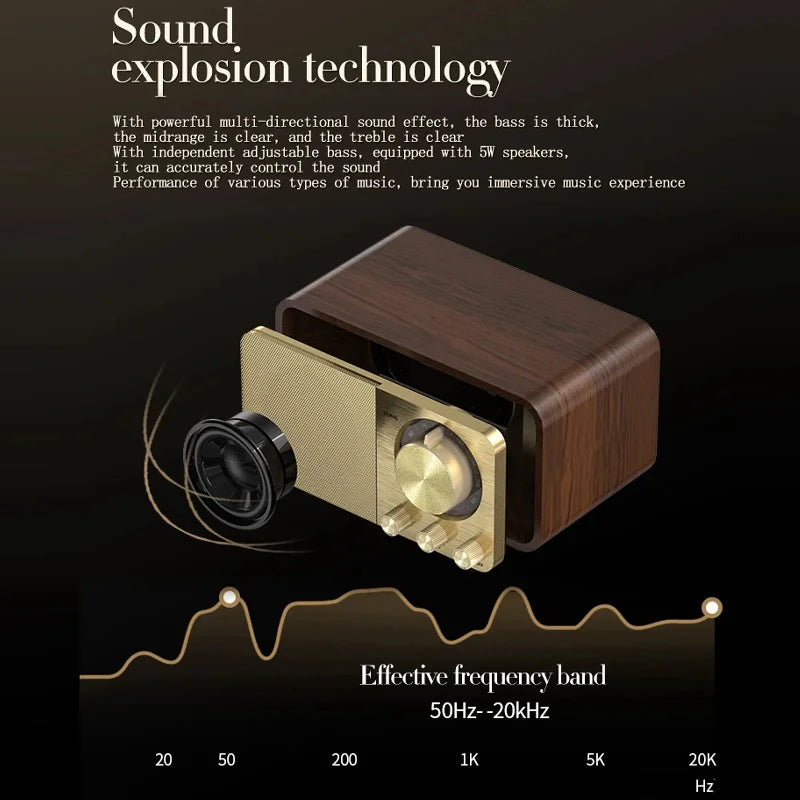 Havona Home Heritage Wooden Bluetooth Speaker — styled display view