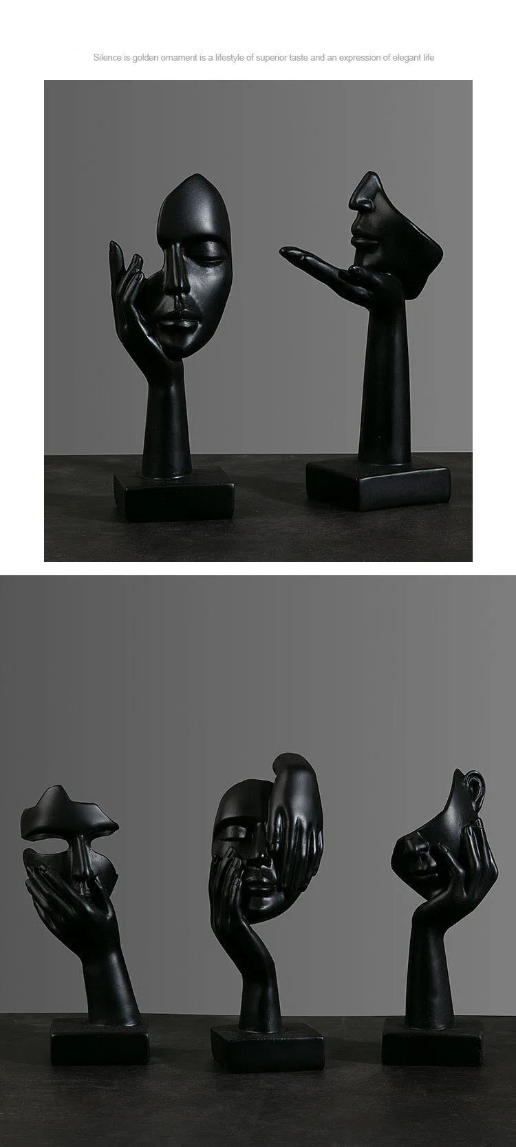 Havona Home European Abstract Mask Figurine — styled display view