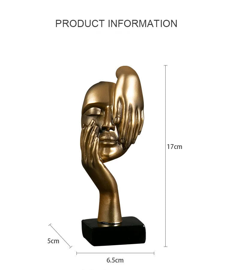 Havona Home European Abstract Mask Figurine — shown from a different angle