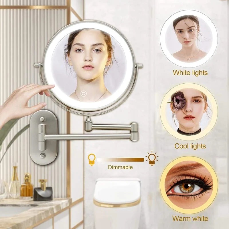 Havona Home Taavita LED Vanity Mirror — close-up texture detail