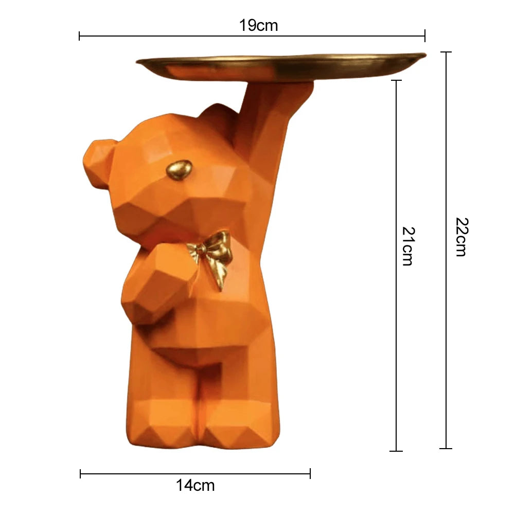 Geometric Bear Tray | Modern Storage Decor