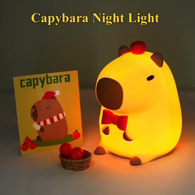 Capybara Night Light | Soft Bedside Lamp