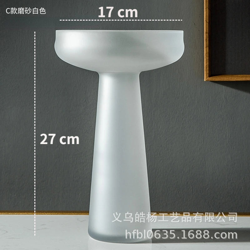 Frosted Glass Vase | Nordic Home Decor