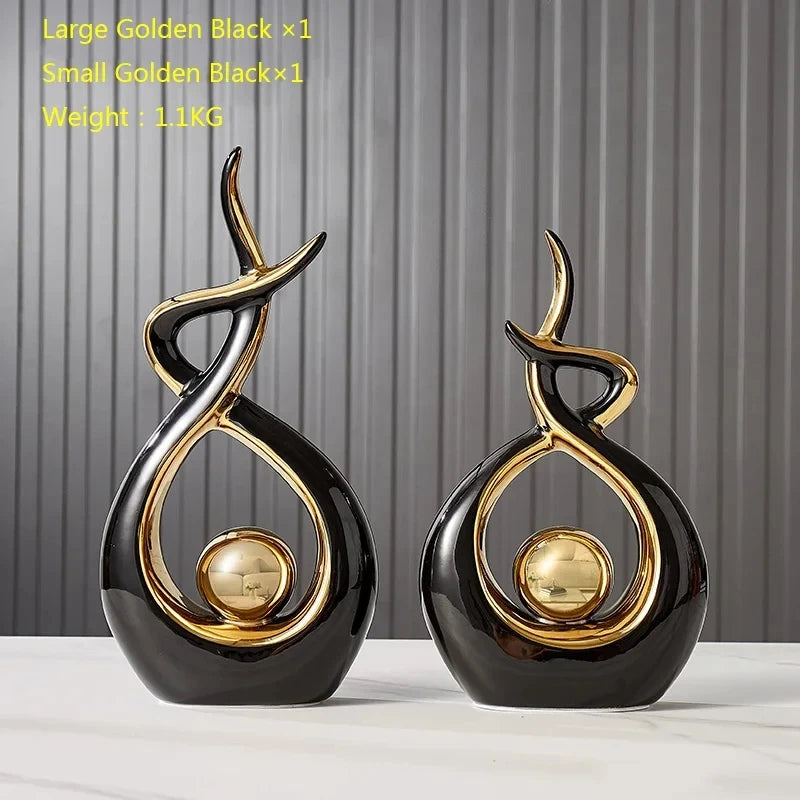 Havona Home Nordic Ceramic Figurine — close-up view of the design detail