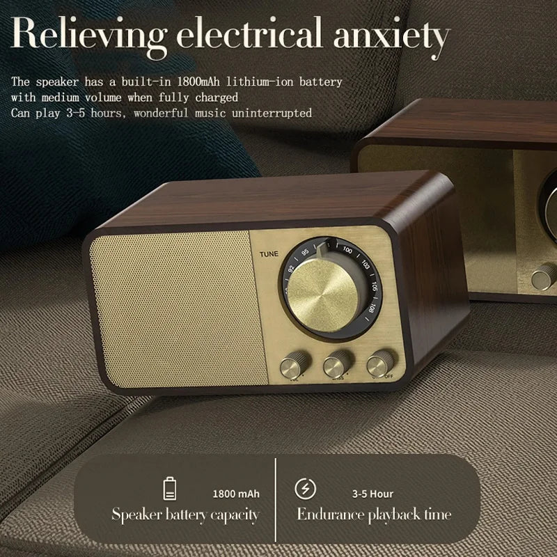 Havona Home Heritage Wooden Bluetooth Speaker — close-up view of the design detail
