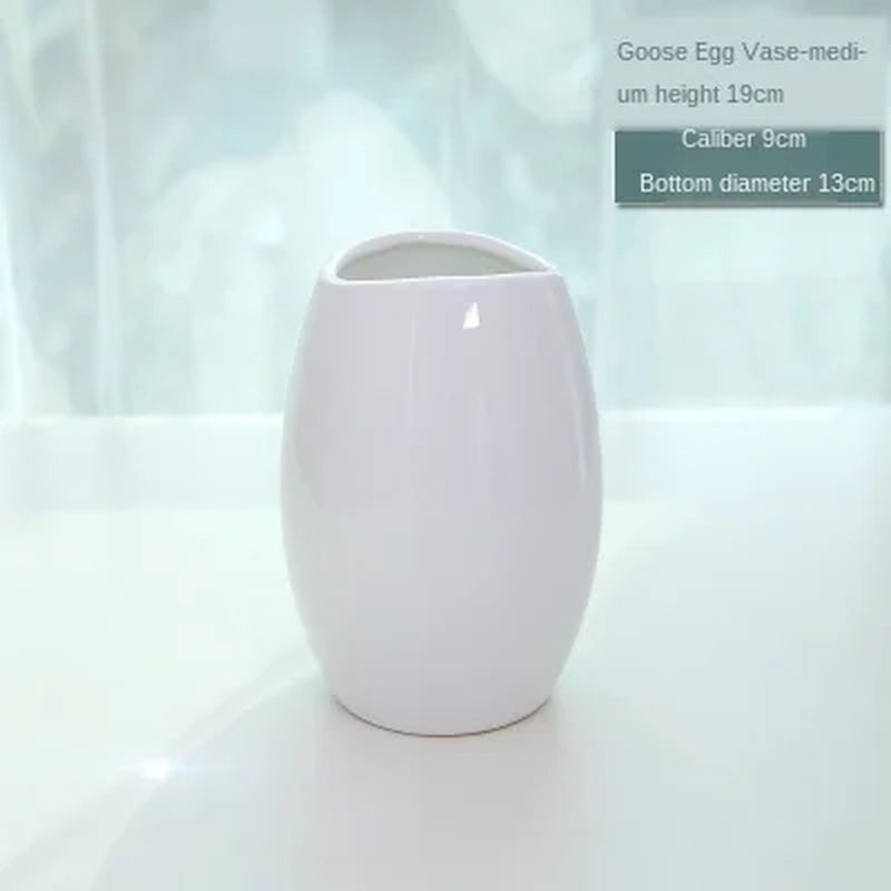 Havona Home Classic White Ceramic Floor Vase — additional product view