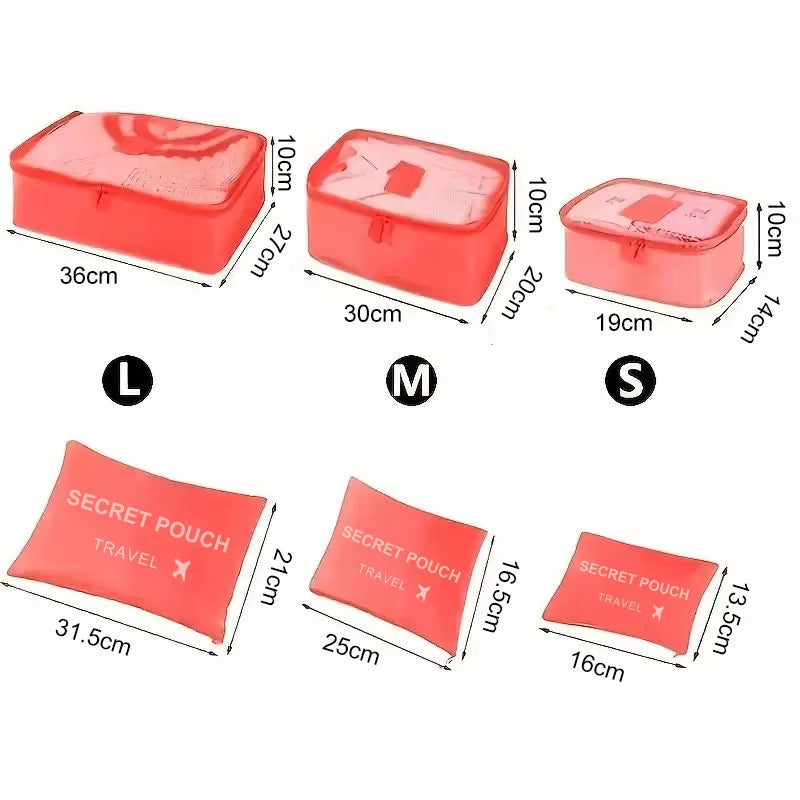 Travel Organiser Set | Luma 6-Piece Bags