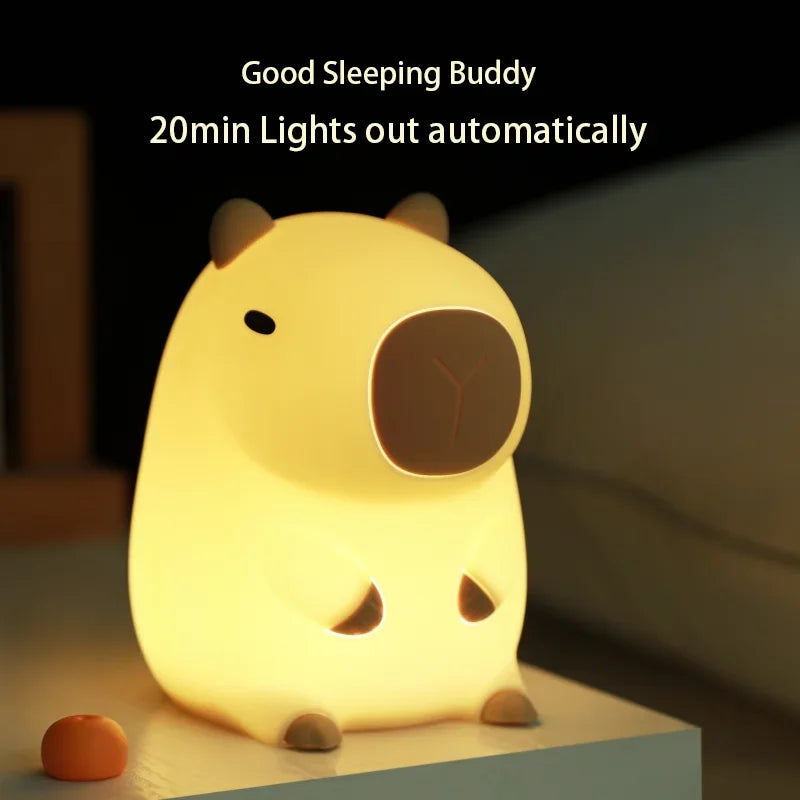 Capybara Night Light | Soft Bedside Lamp