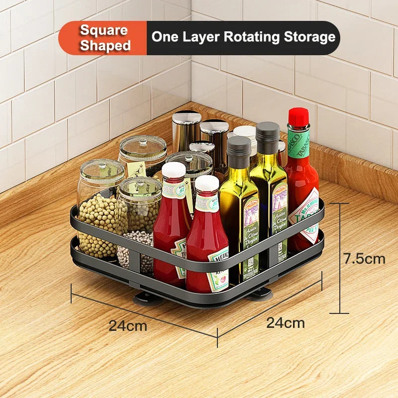 Rotating Spice Rack | 360° Carbon Steel