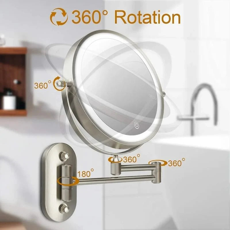 Havona Home Taavita LED Vanity Mirror — another angle showing the finish
