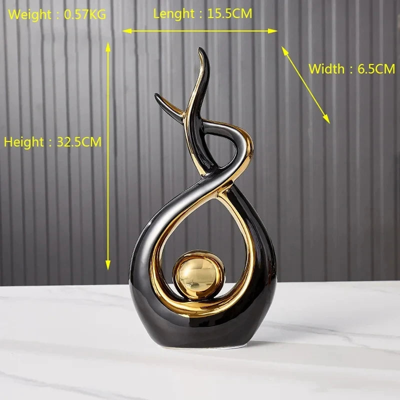 Havona Home Nordic Ceramic Figurine — another angle showing the finish